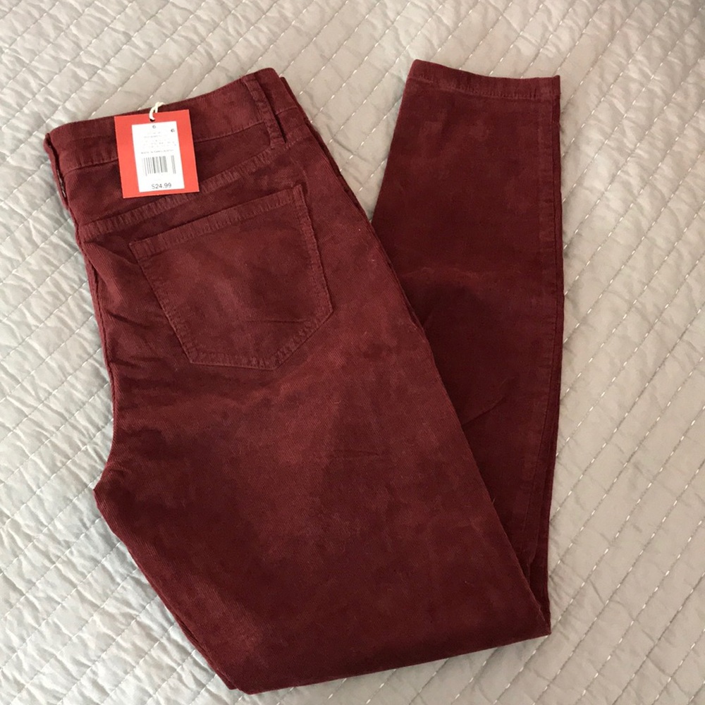 Maroon corduroy pants